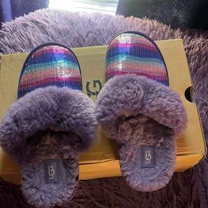 Girls purple UGG slippers